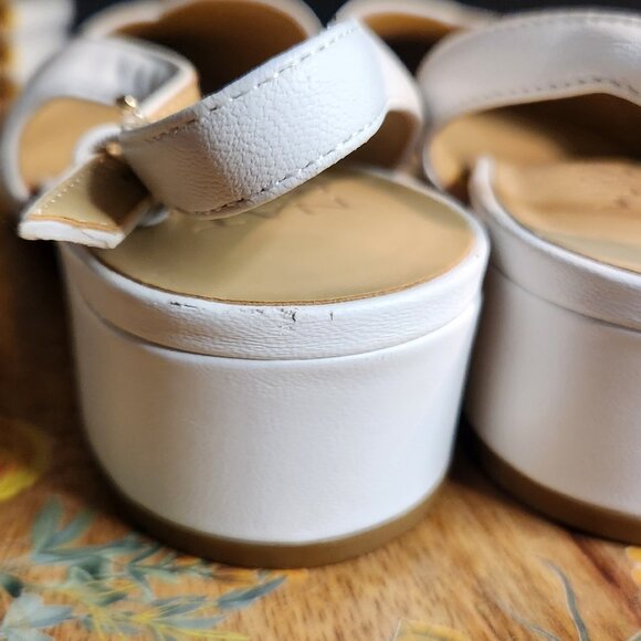 Naturalizer - 'Freesia' Short Block Heel with Adjustable Strap in White - Picture 3 of 7